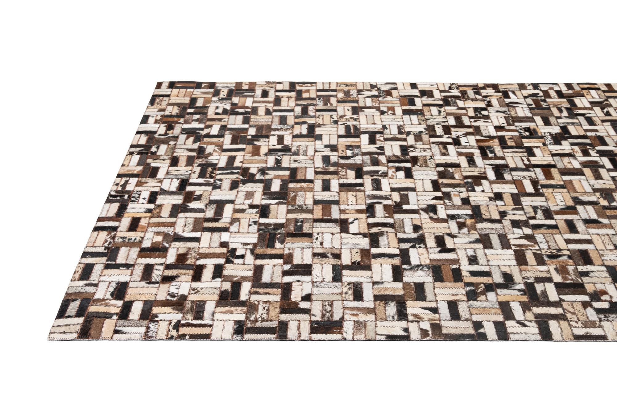 5' 1 x 8' Cowhide - Patchwork Rug