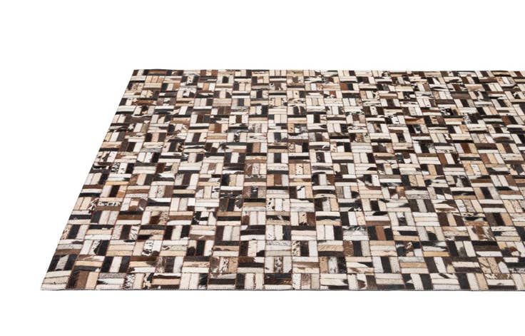 Detail image of 5' 1 x 8' Cowhide - Patchwork Rug