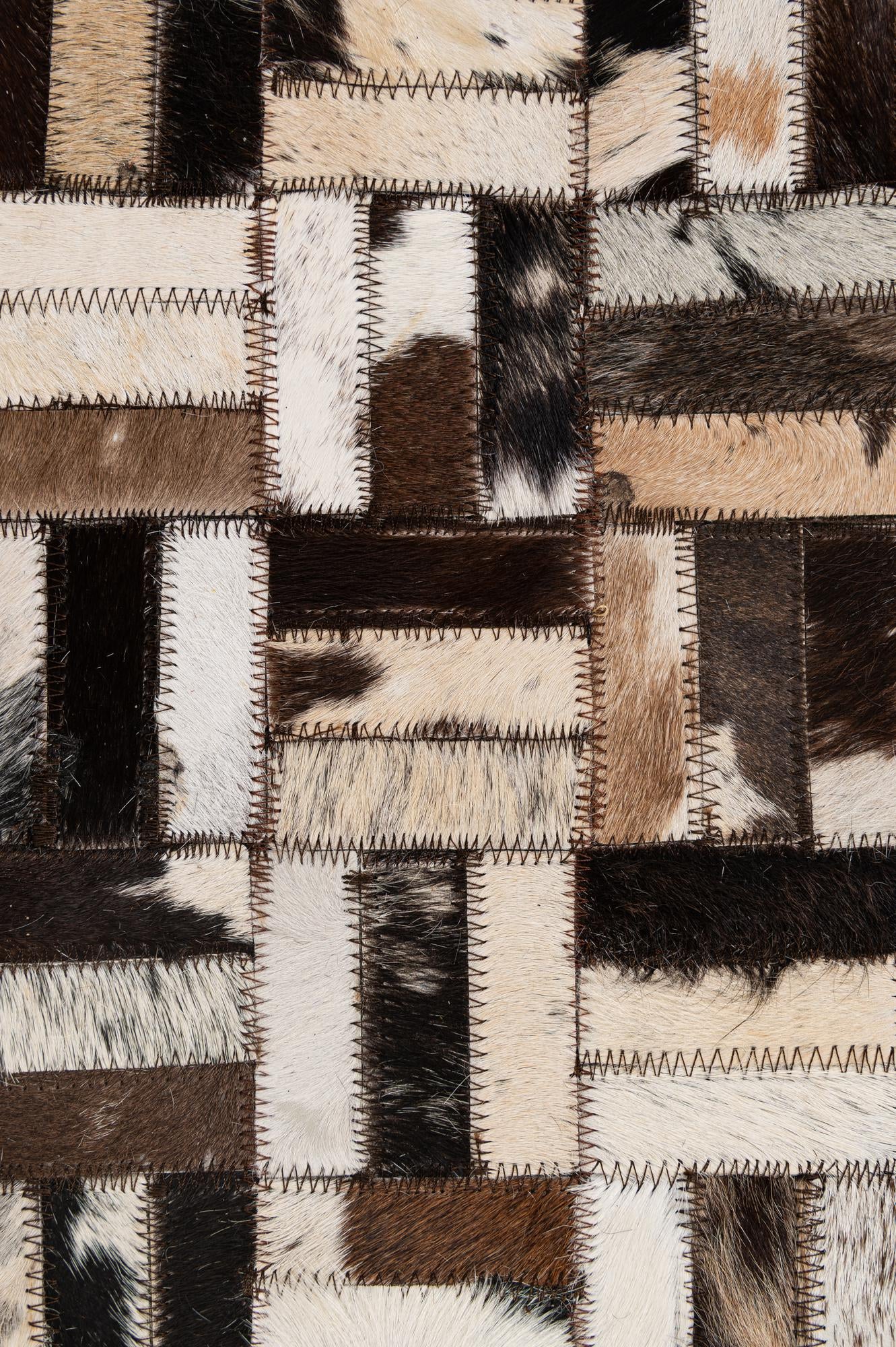 5' 1 x 8' Cowhide - Patchwork Rug