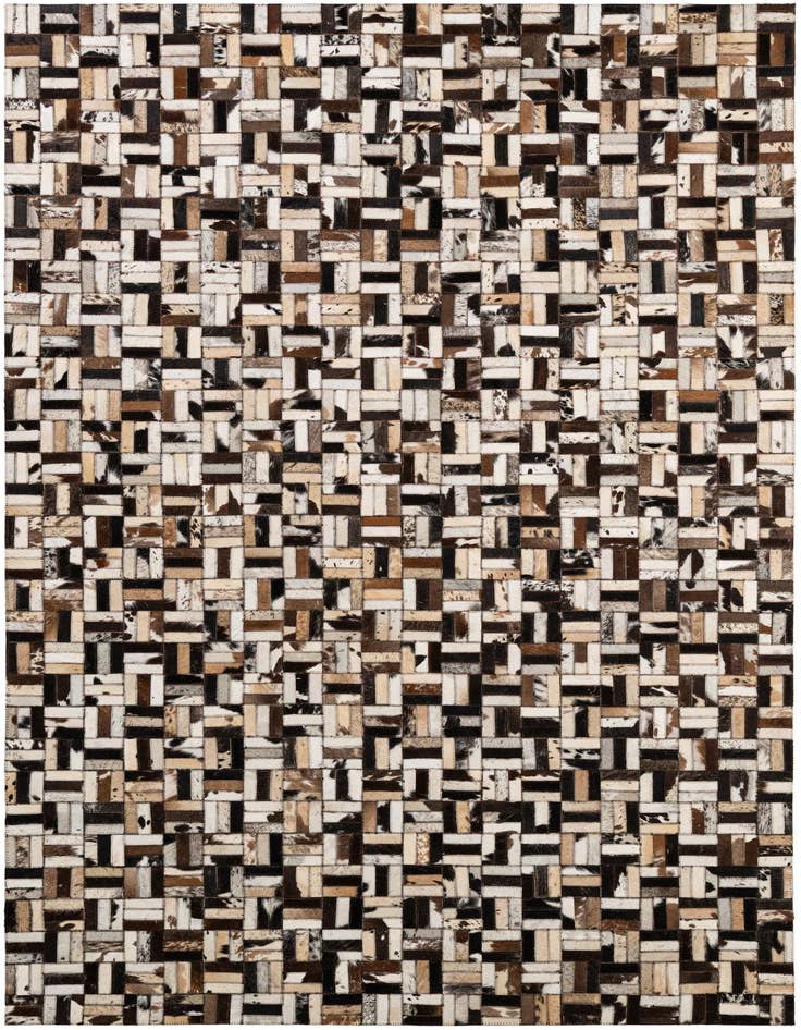 Detail image of 5' 1 x 8' Cowhide - Patchwork Rug