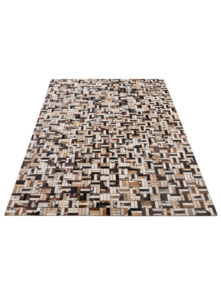 Detail image of 4' 11 x 7' 11 Cowhide - Patchwork Rug