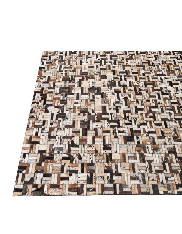 Detail image of 4' 11 x 7' 11 Cowhide - Patchwork Rug