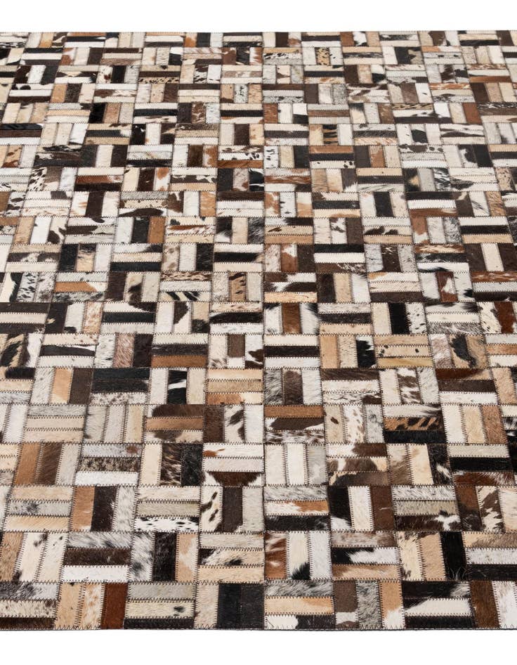 Detail image of 4' 11 x 7' 11 Cowhide - Patchwork Rug