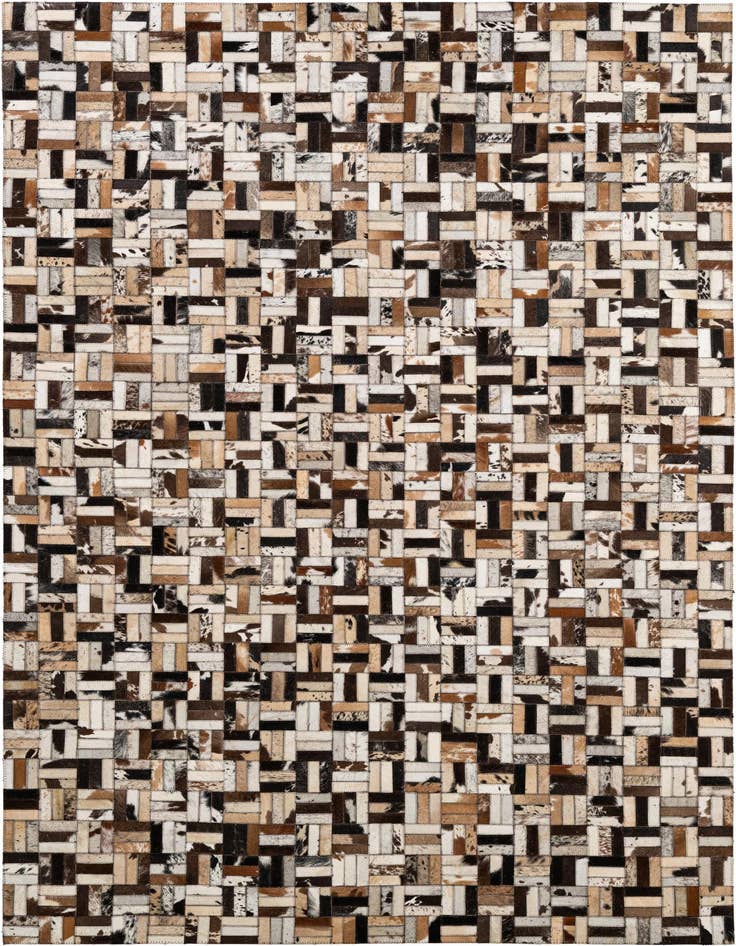 Detail image of 4' 11 x 7' 11 Cowhide - Patchwork Rug