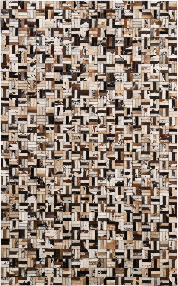 Detail image of 4' 11 x 7' 11 Cowhide - Patchwork Rug