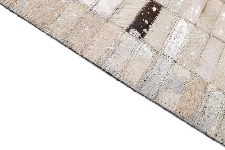 Detail image of 4' 11 x 8' 1 Cowhide - Patchwork Rug