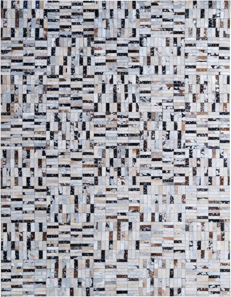 Detail image of 5' 1 x 7' 11 Cowhide - Patchwork Rug