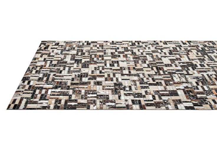 Detail image of 4' 11 x 7' 10 Cowhide - Patchwork Rug