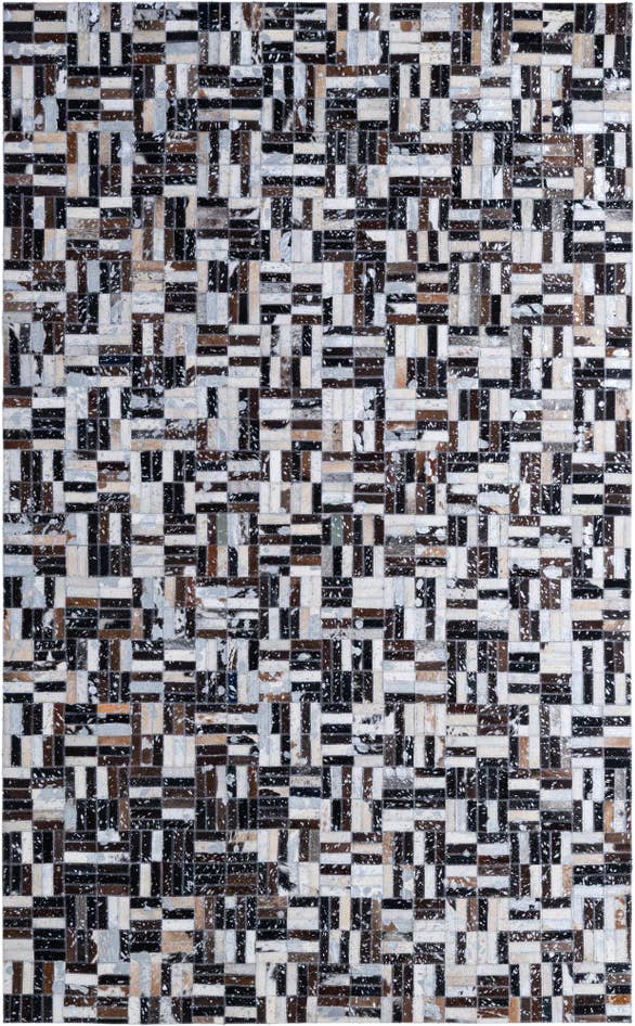 Detail image of 4' 11 x 7' 10 Cowhide - Patchwork Rug