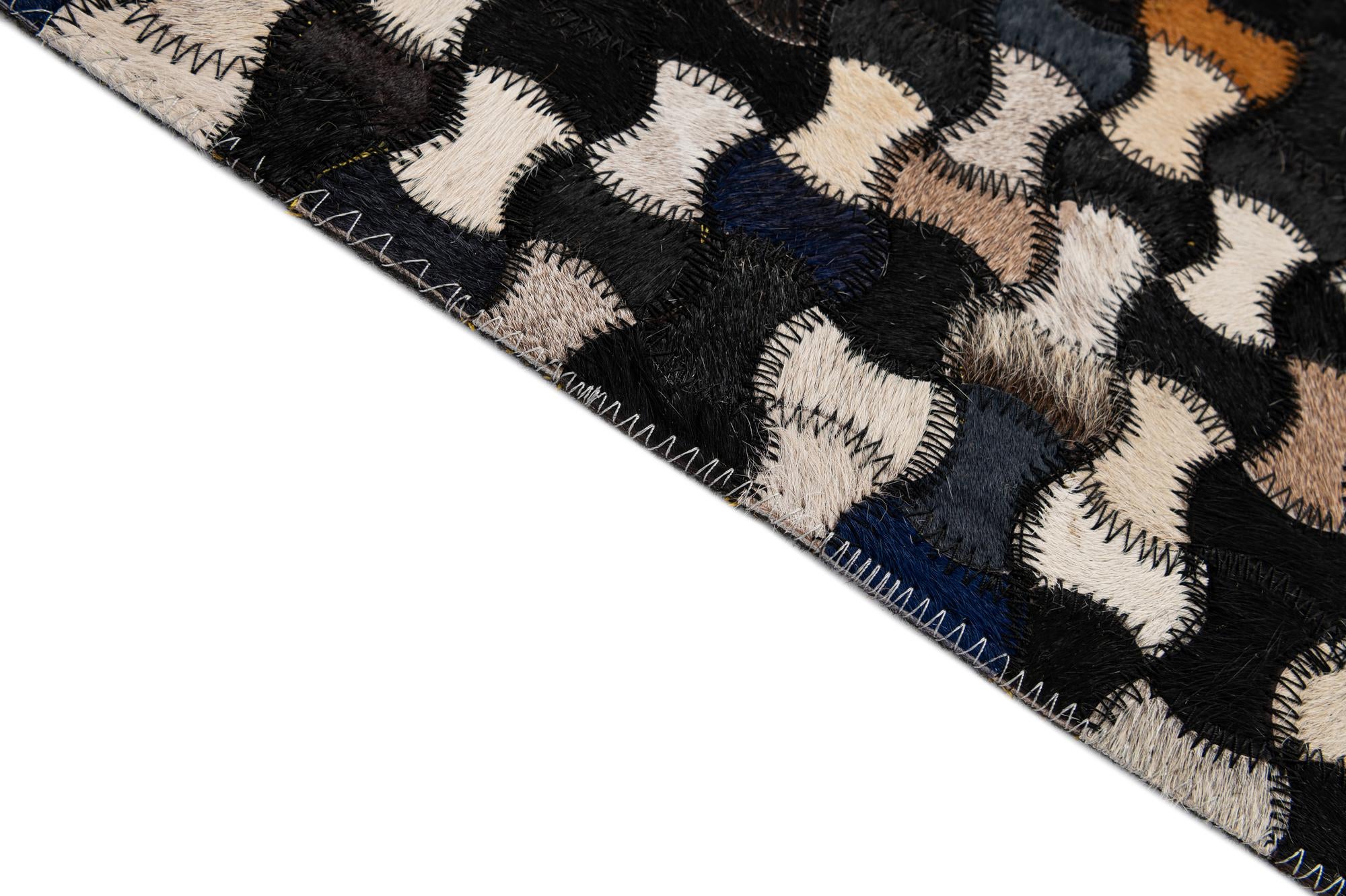 5' 1 x 8' Cowhide - Patchwork Rug