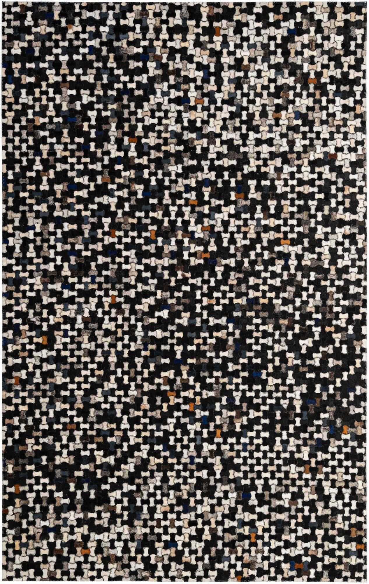 5' 1 x 8' Cowhide - Patchwork Rug
