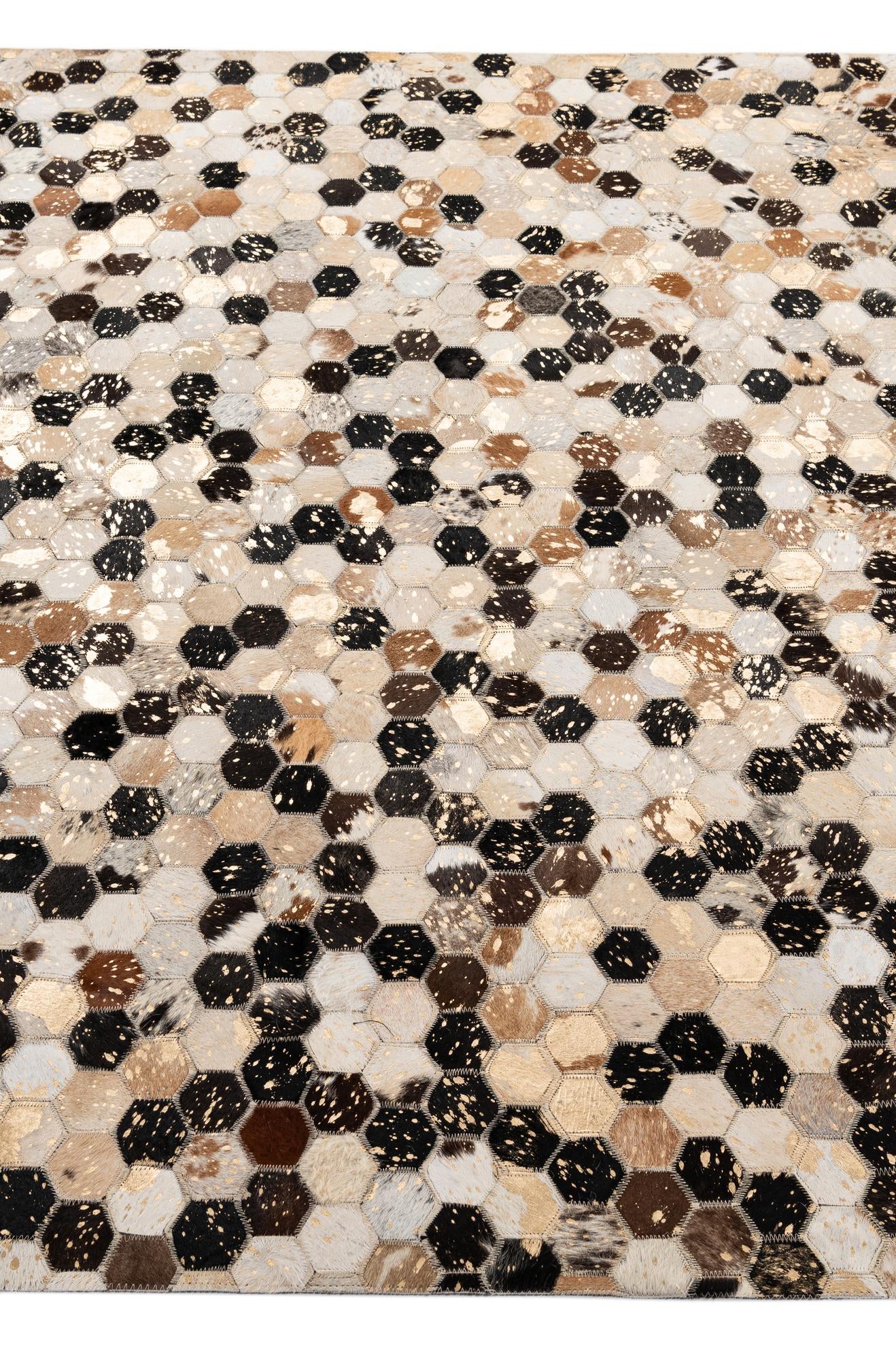 5' 2 x 8' Cowhide - Patchwork Rug