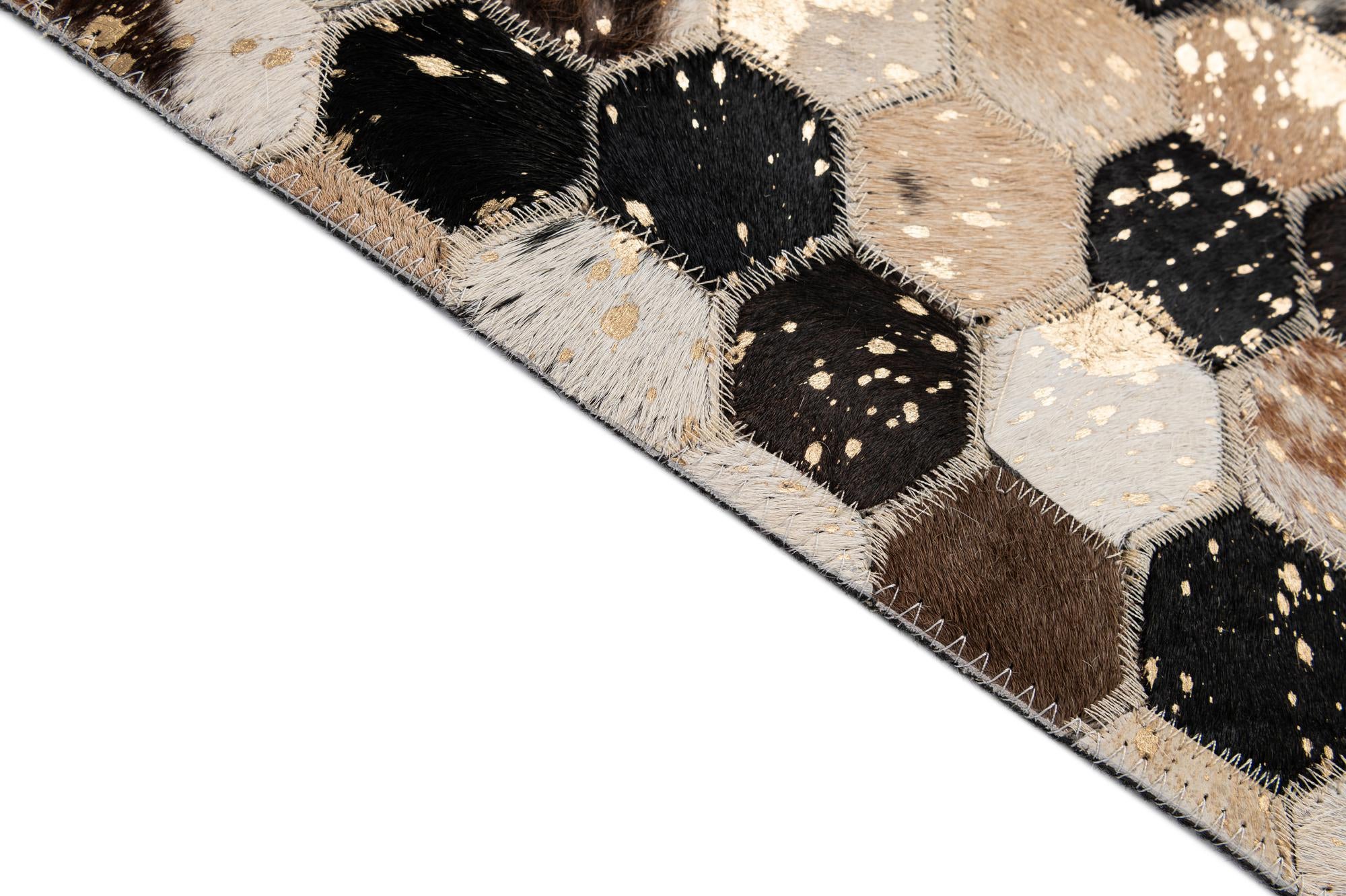 5' 2 x 8' Cowhide - Patchwork Rug
