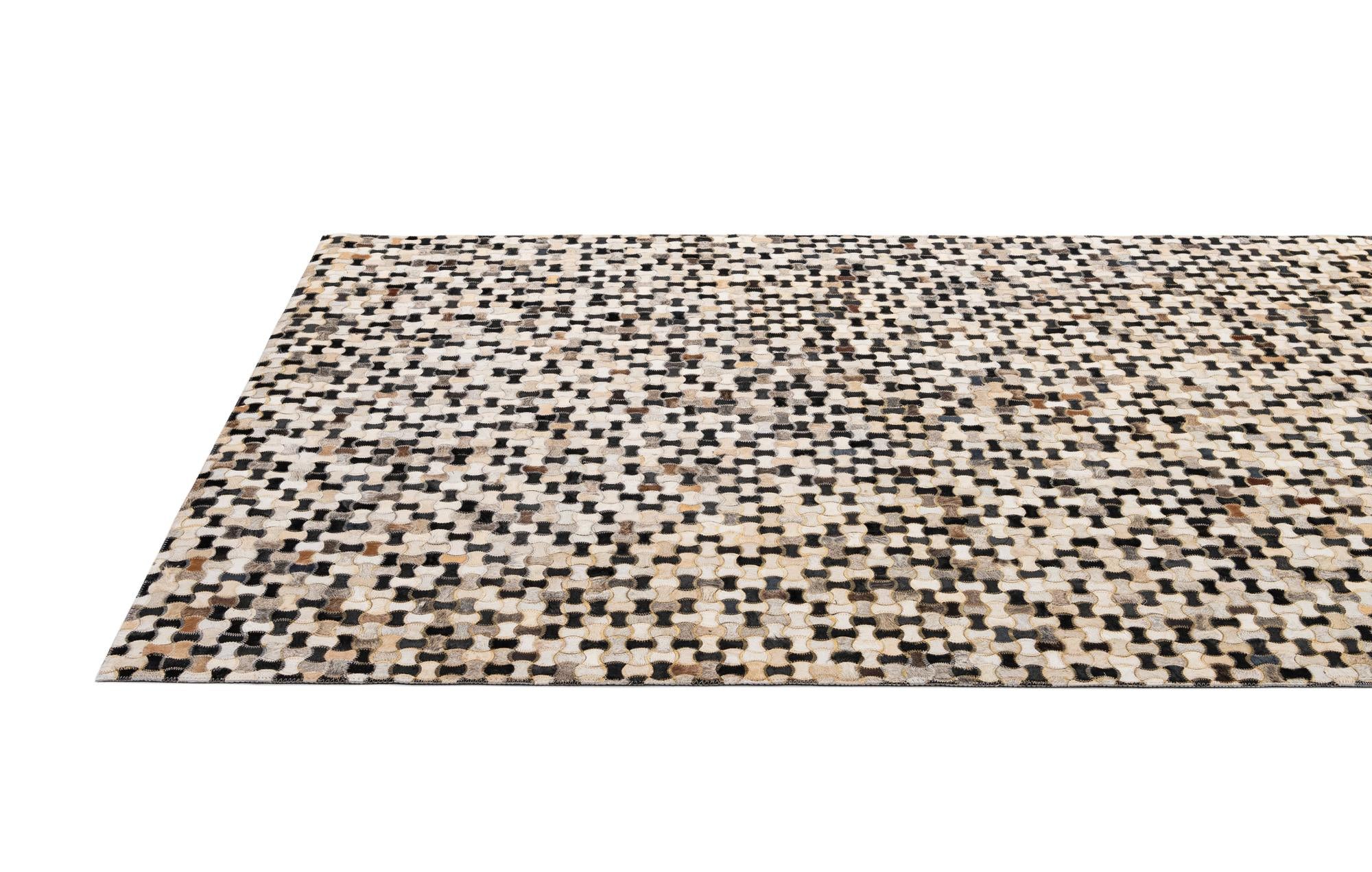 5' 1 x 8' Cowhide - Patchwork Rug
