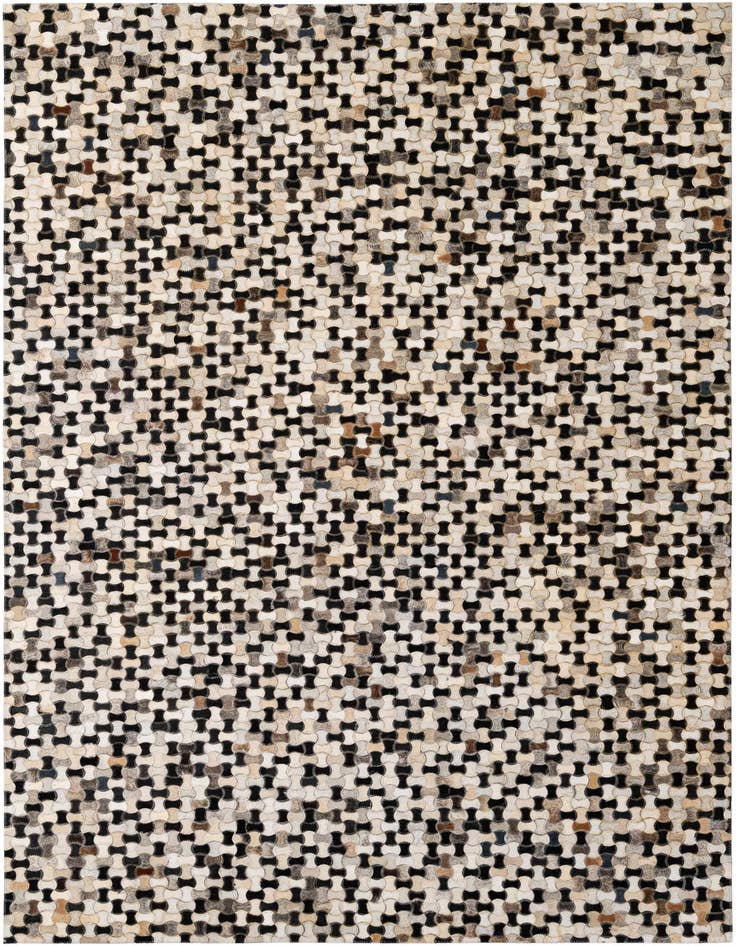 Detail image of 5' 1 x 8' Cowhide - Patchwork Rug