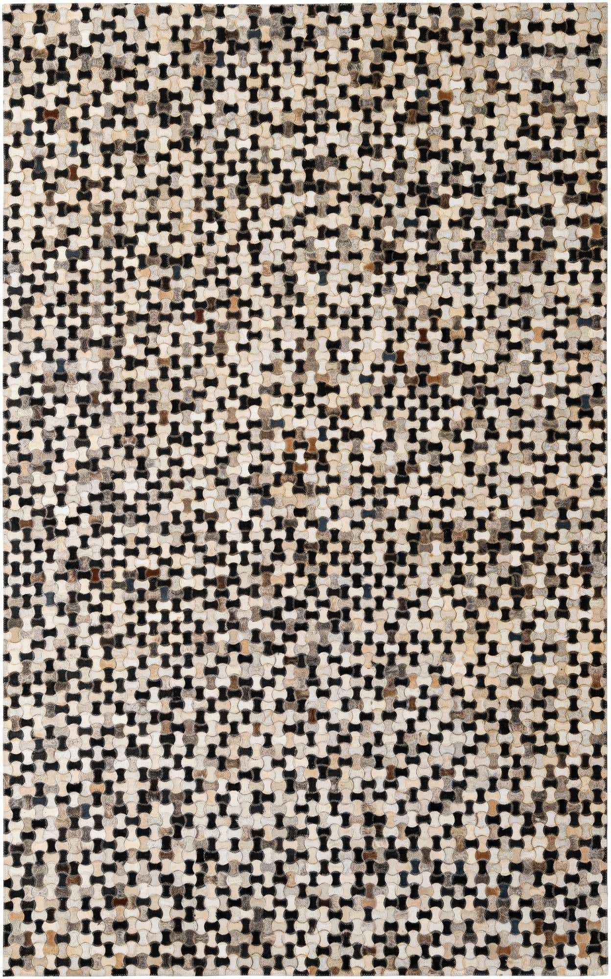 5' 1 x 8' Cowhide - Patchwork Rug