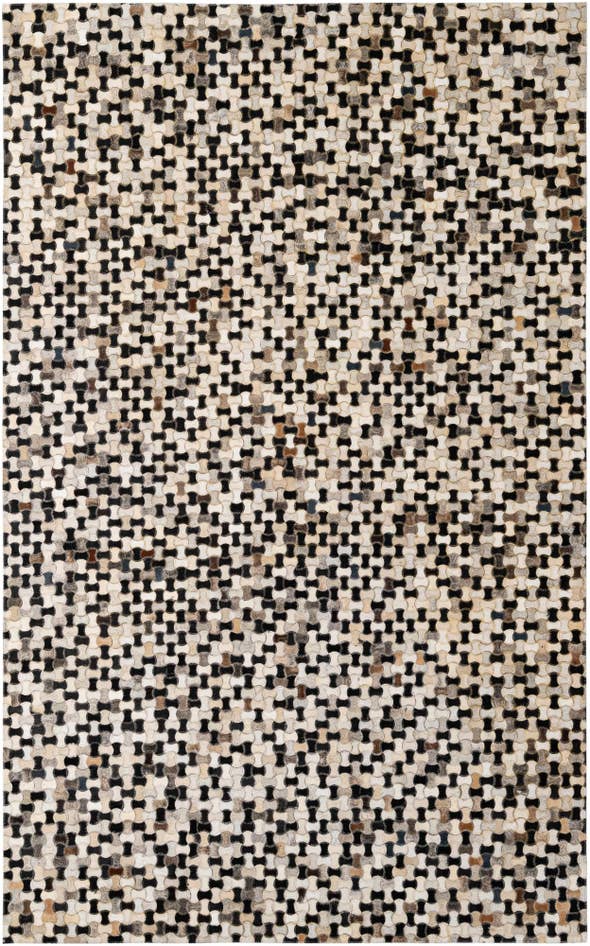 Detail image of 5' 1 x 8' Cowhide - Patchwork Rug