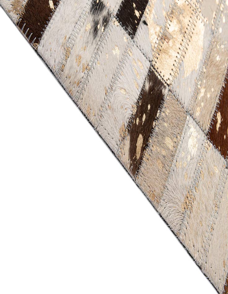 Detail image of 5' 3 x 8' 1 Cowhide - Patchwork Rug
