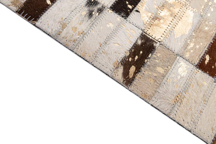 Detail image of 5' 3 x 8' 1 Cowhide - Patchwork Rug