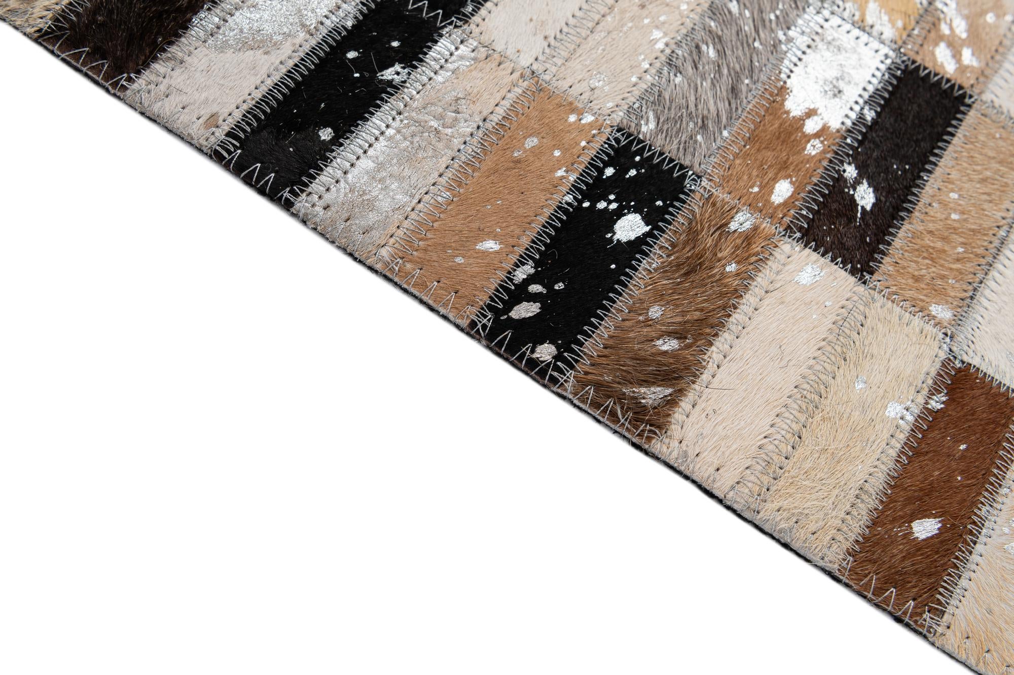 5' x 8' 2 Cowhide - Patchwork Rug