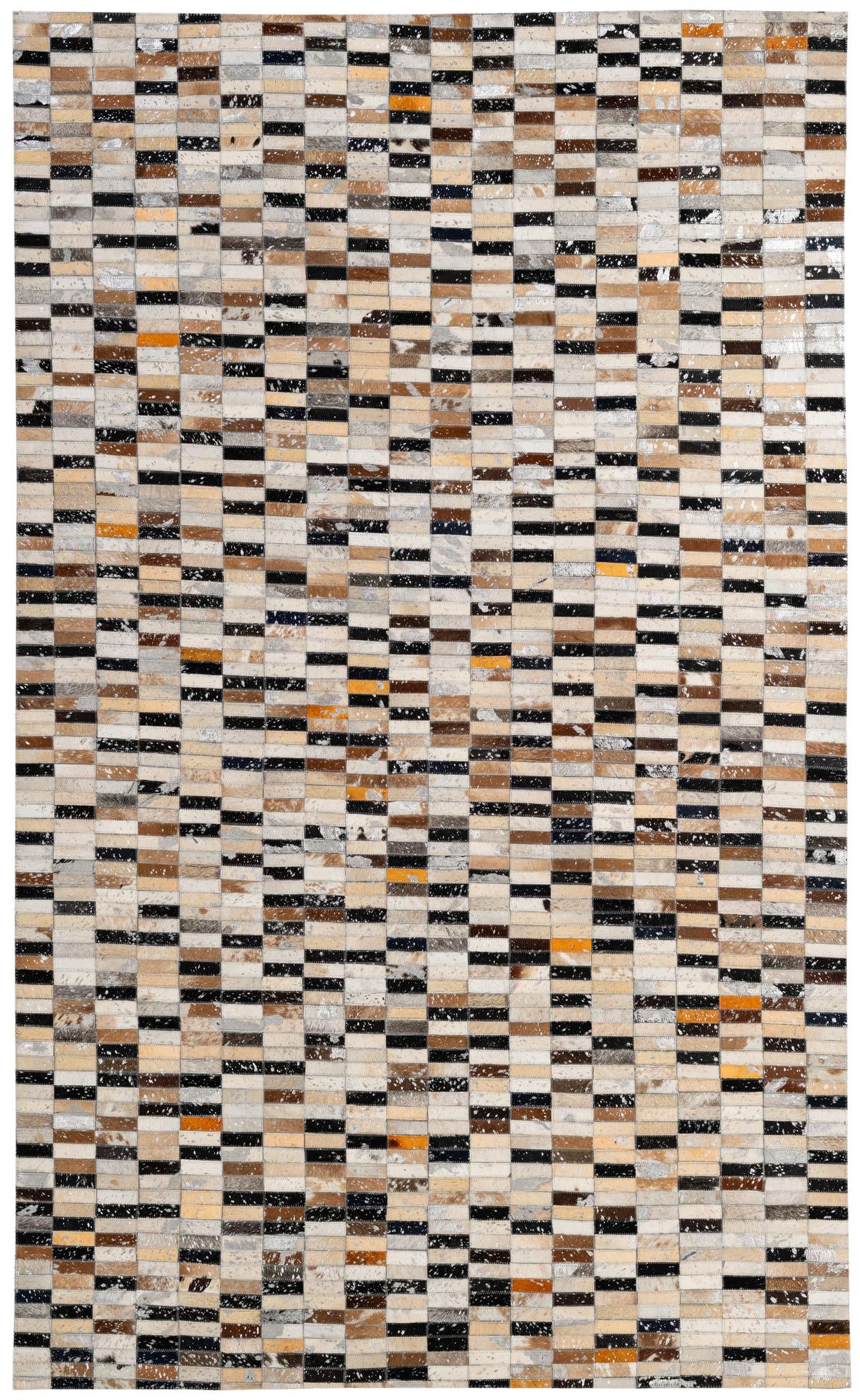 5' x 8' 2 Cowhide - Patchwork Rug