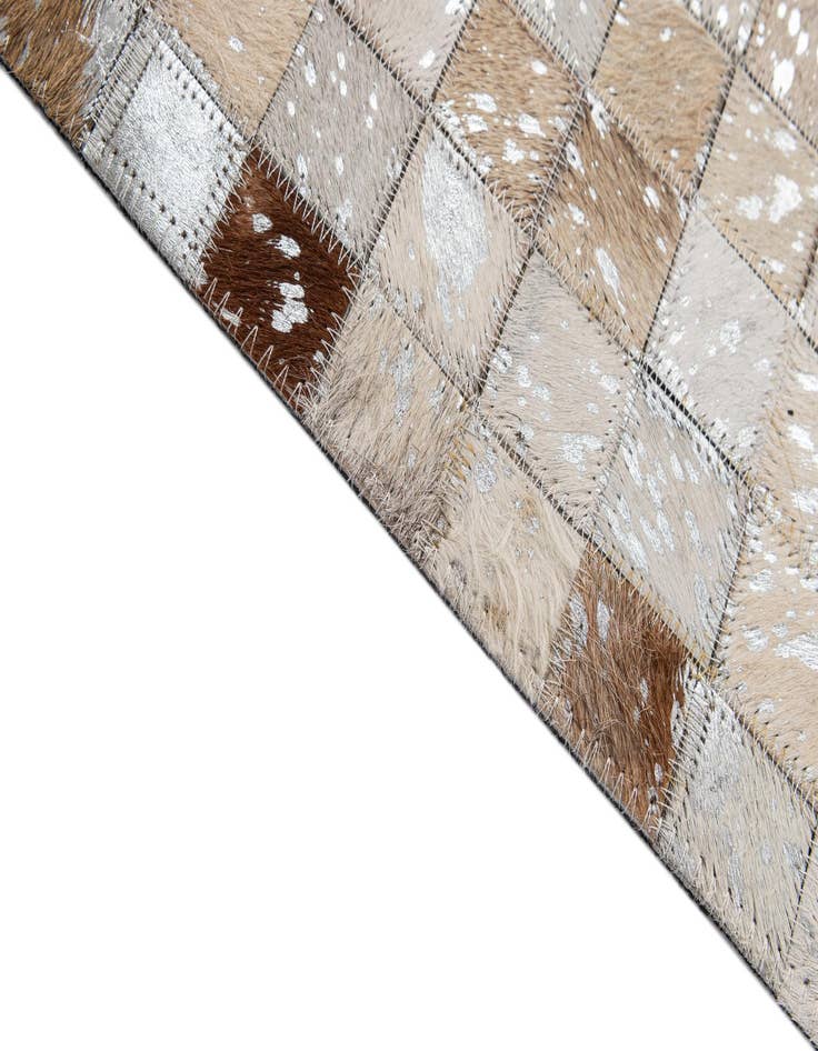 Detail image of 5' 1 x 8' 1 Cowhide - Patchwork Rug