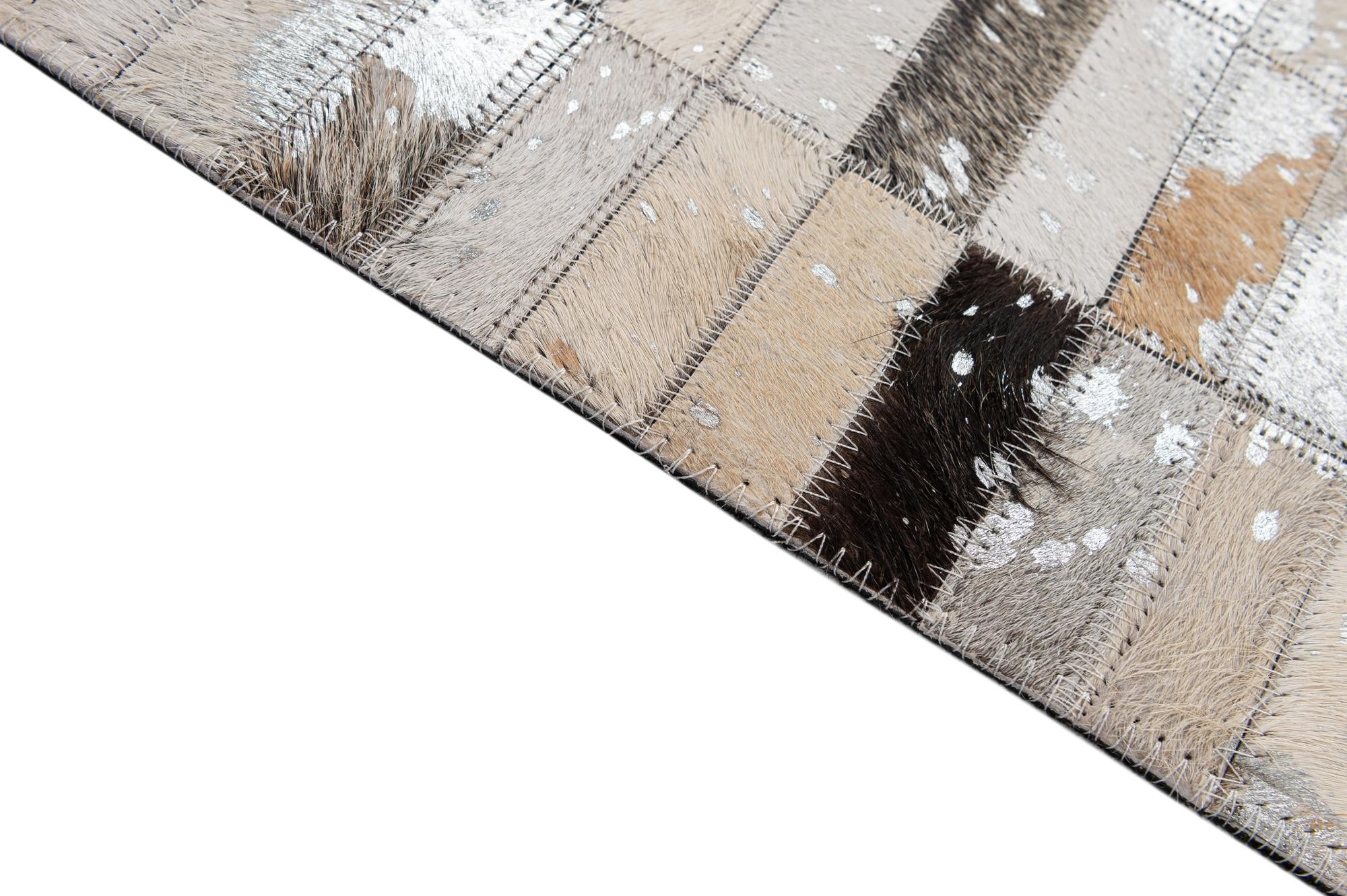 5' 1 x 8' 1 Cowhide - Patchwork Rug