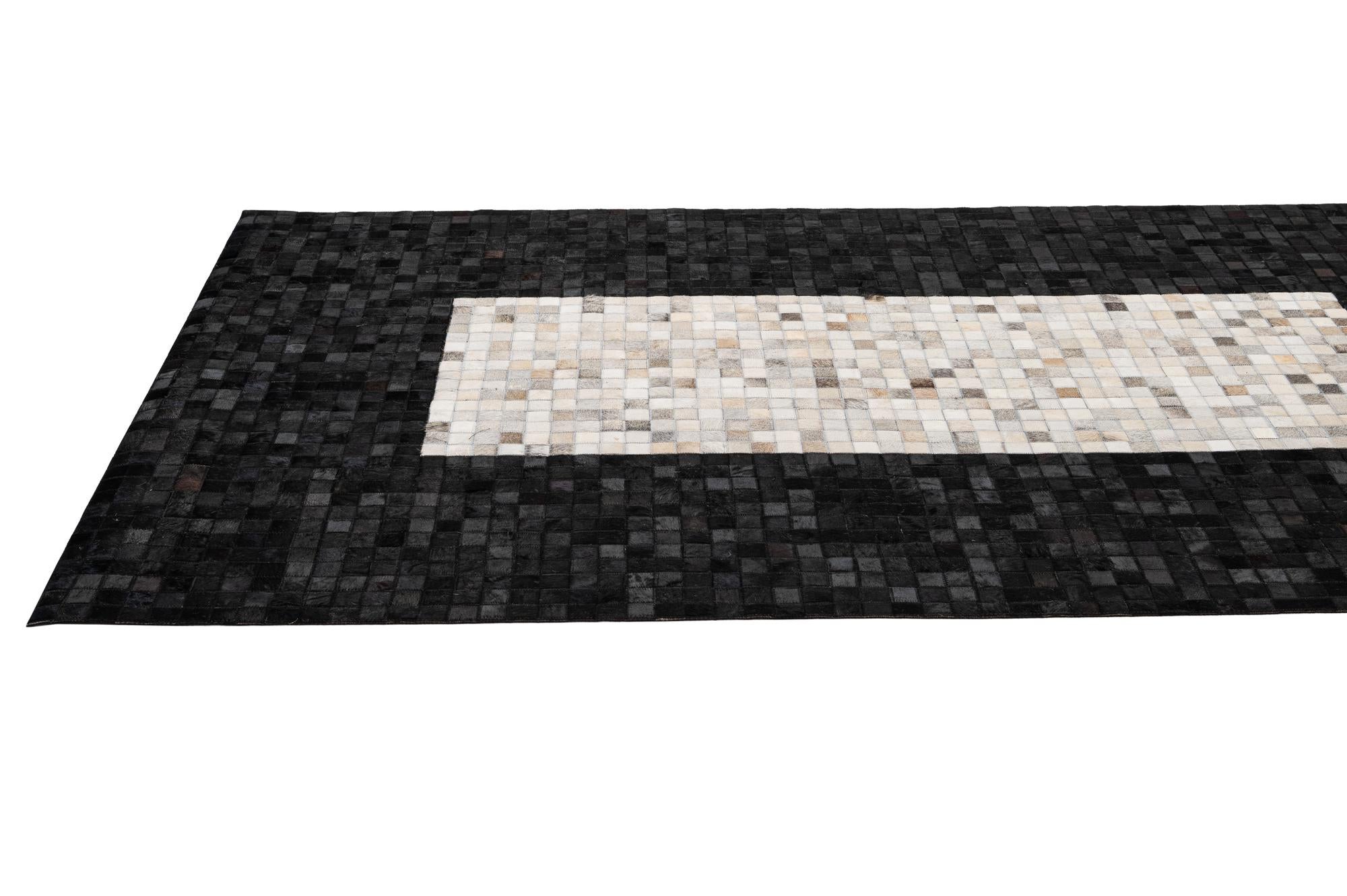 5' 1 x 8' 2 Cowhide - Patchwork Rug