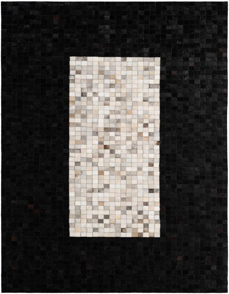 Detail image of 5' 1 x 8' 2 Cowhide - Patchwork Rug