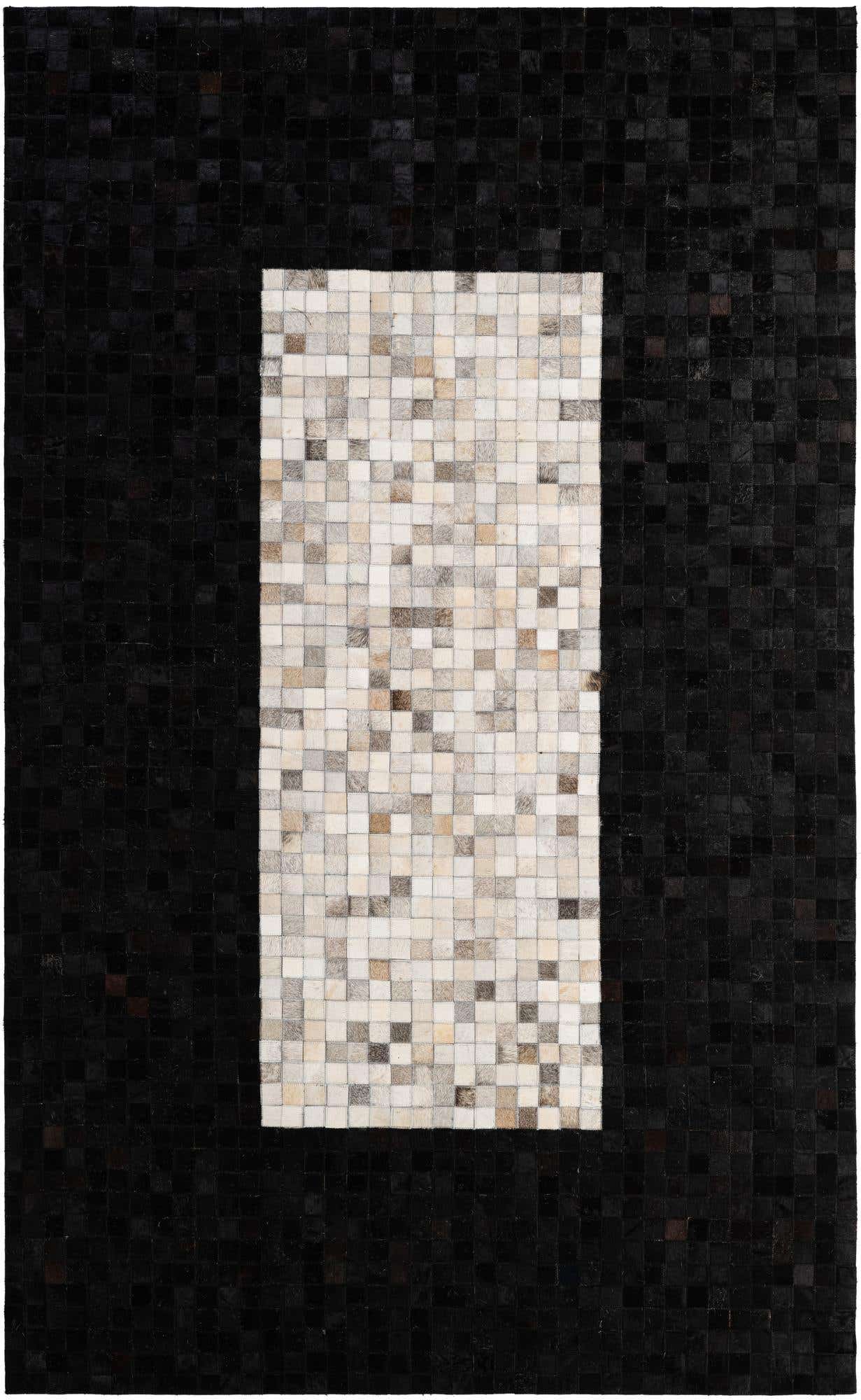 5' 1 x 8' 2 Cowhide - Patchwork Rug