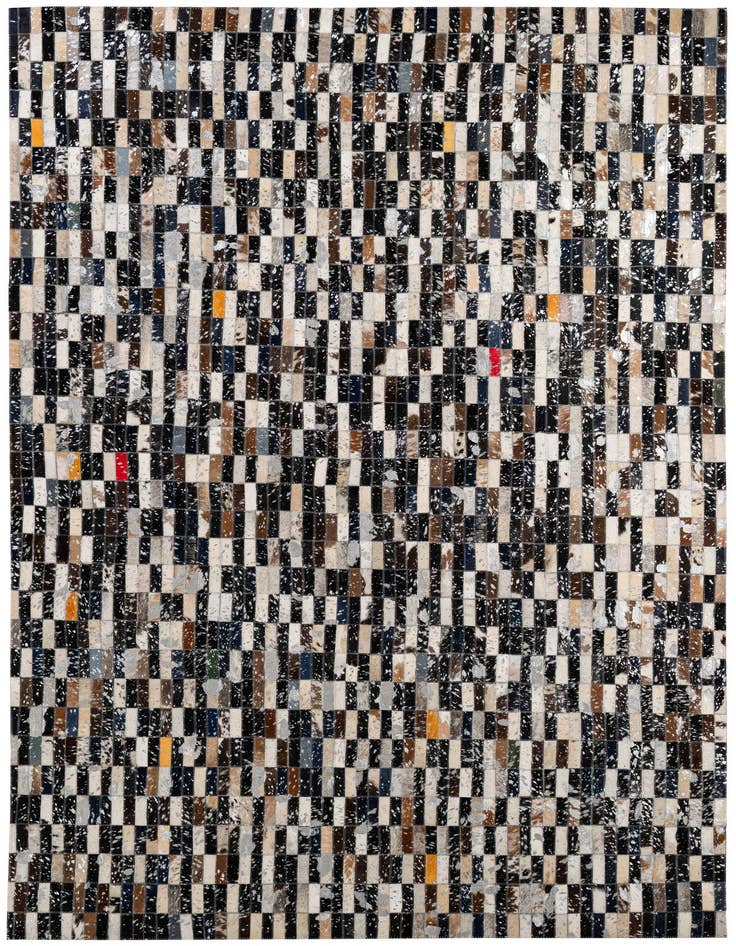 Detail image of 5' 2 x 8' 2 Cowhide - Patchwork Rug