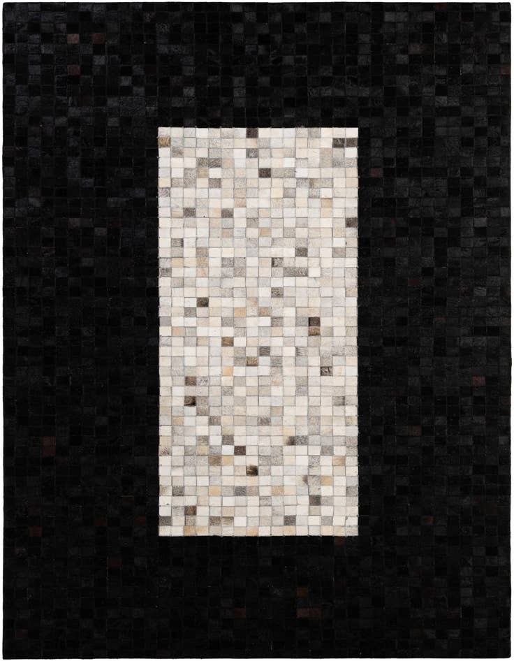 Detail image of 5' 2 x 8' 2 Cowhide - Patchwork Rug