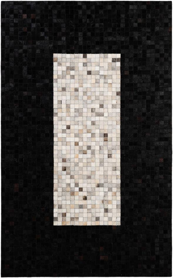 Detail image of 5' 2 x 8' 2 Cowhide - Patchwork Rug