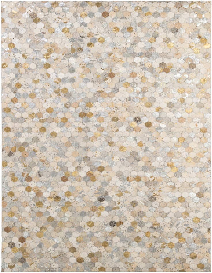 Detail image of 5' x 8' Cowhide - Patchwork Rug