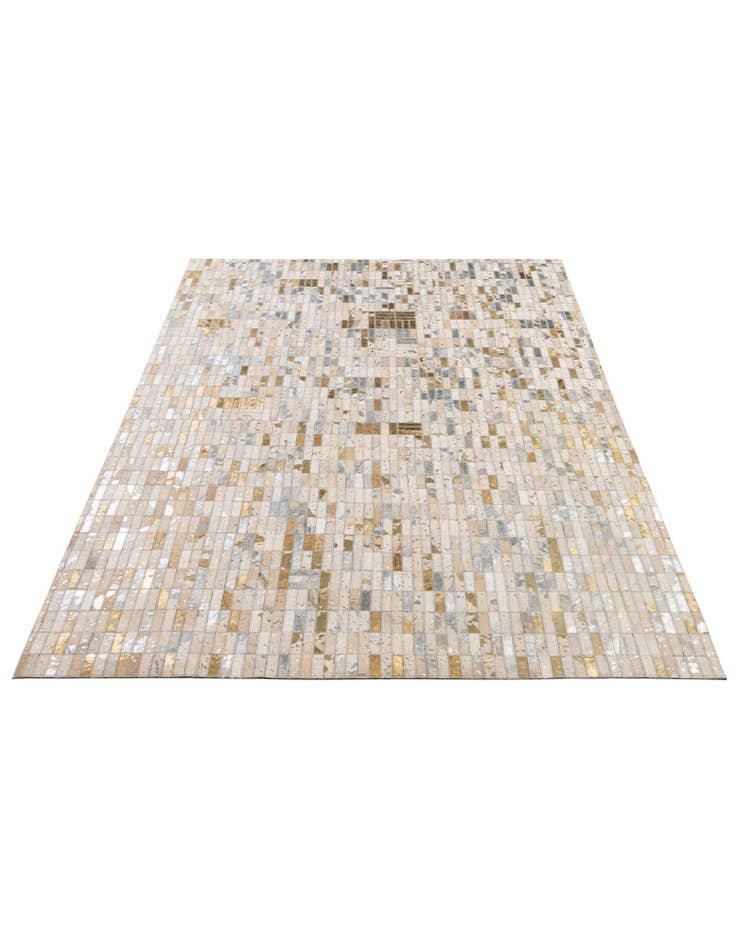 Detail image of 5' 1 x 8' 3 Cowhide - Patchwork Rug