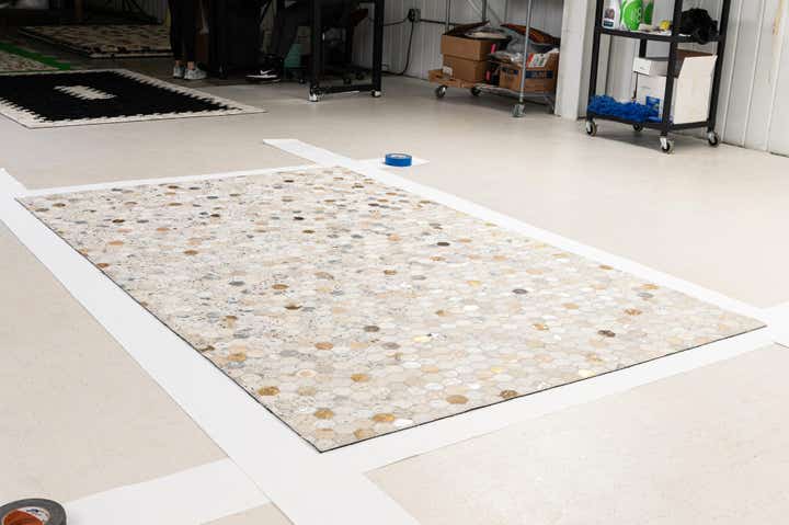 5' 2 x 8' 2 Cowhide - Patchwork Rug