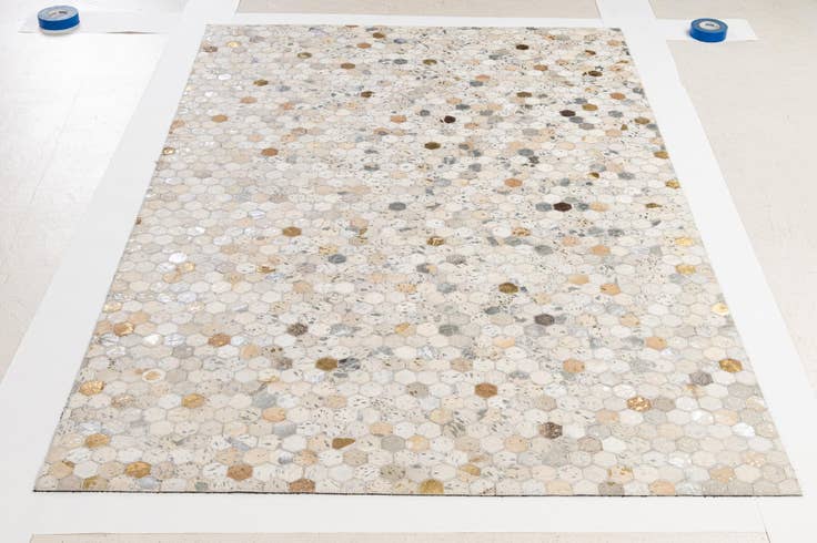 Detail image of 5' 2 x 8' 2 Cowhide - Patchwork Rug