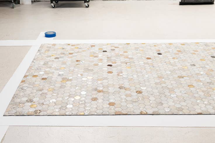 Detail image of 5' 2 x 8' 2 Cowhide - Patchwork Rug