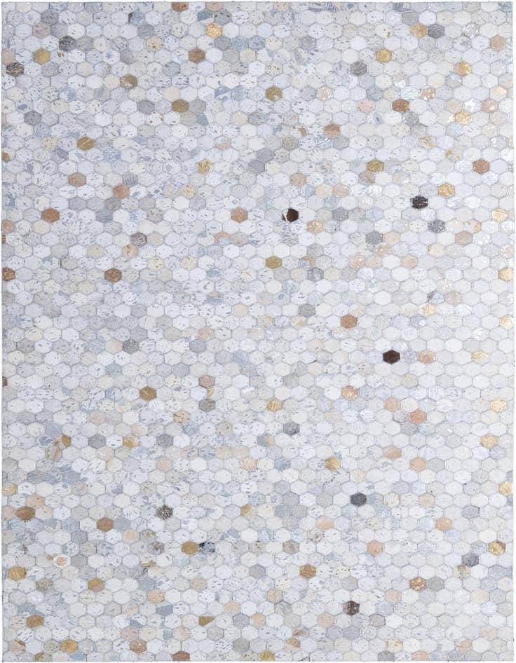 Detail image of 5' 2 x 8' 2 Cowhide - Patchwork Rug