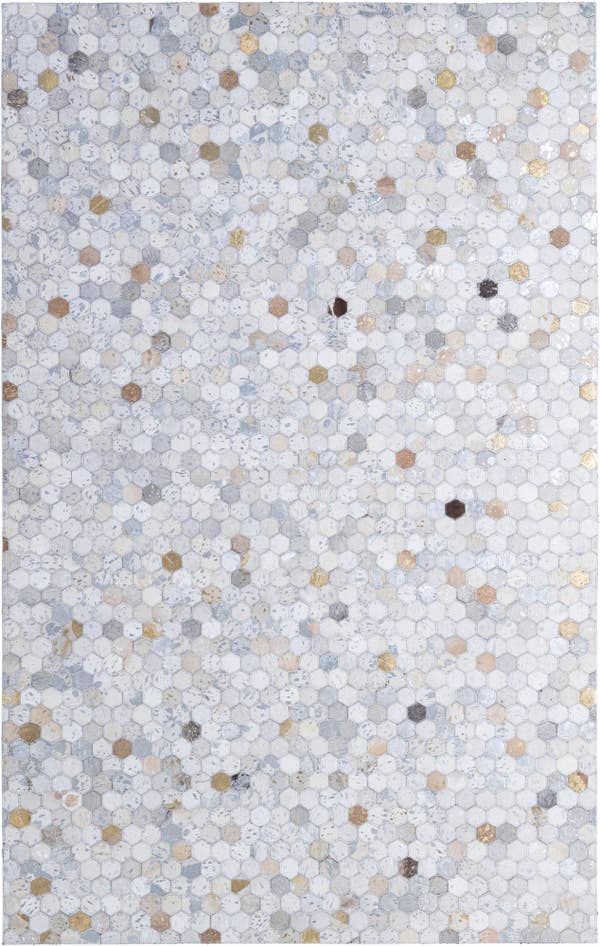 Detail image of 5' 2 x 8' 2 Cowhide - Patchwork Rug