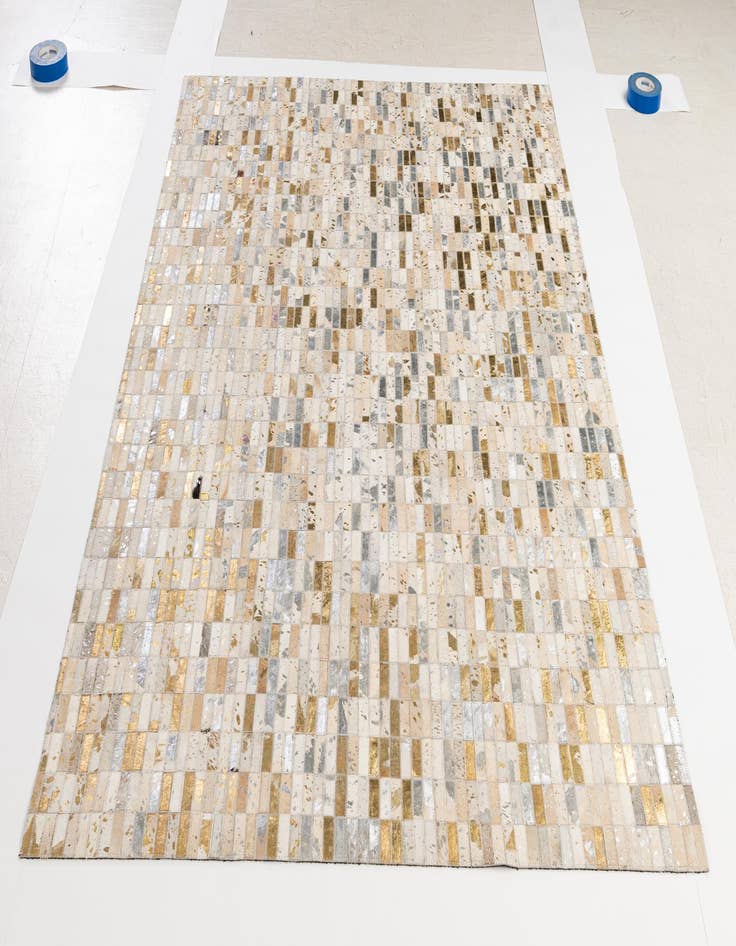Detail image of 4' 11 x 7' 11 Cowhide - Patchwork Rug