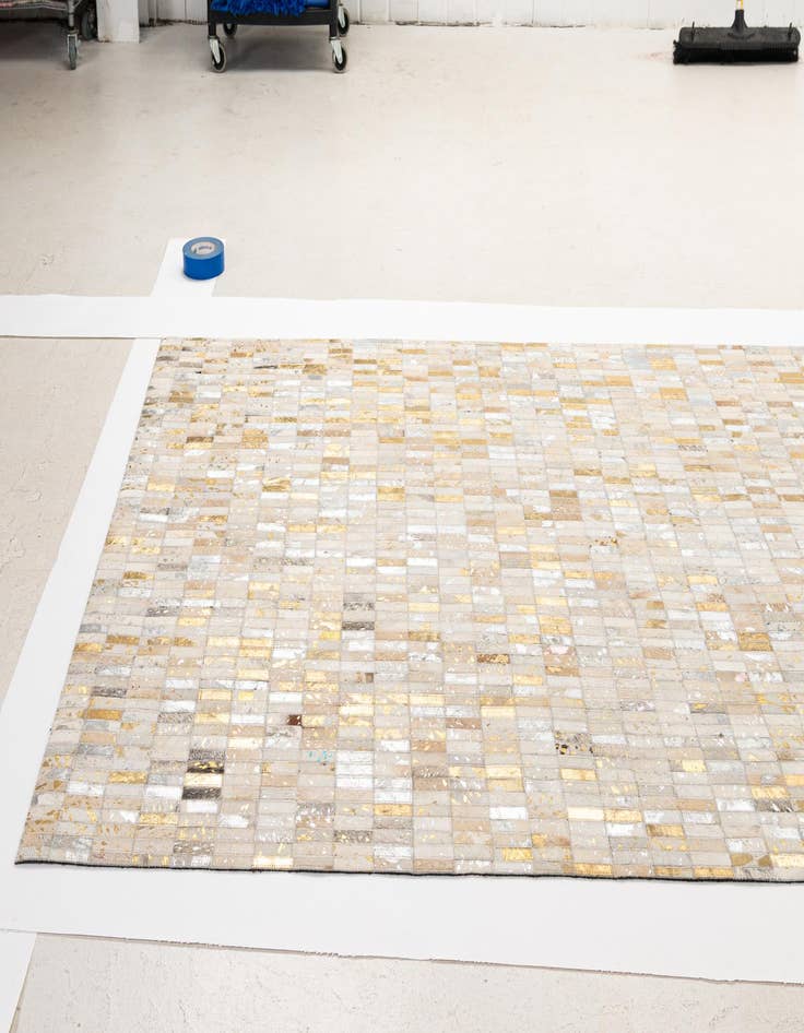 Detail image of 4' 11 x 7' 11 Cowhide - Patchwork Rug