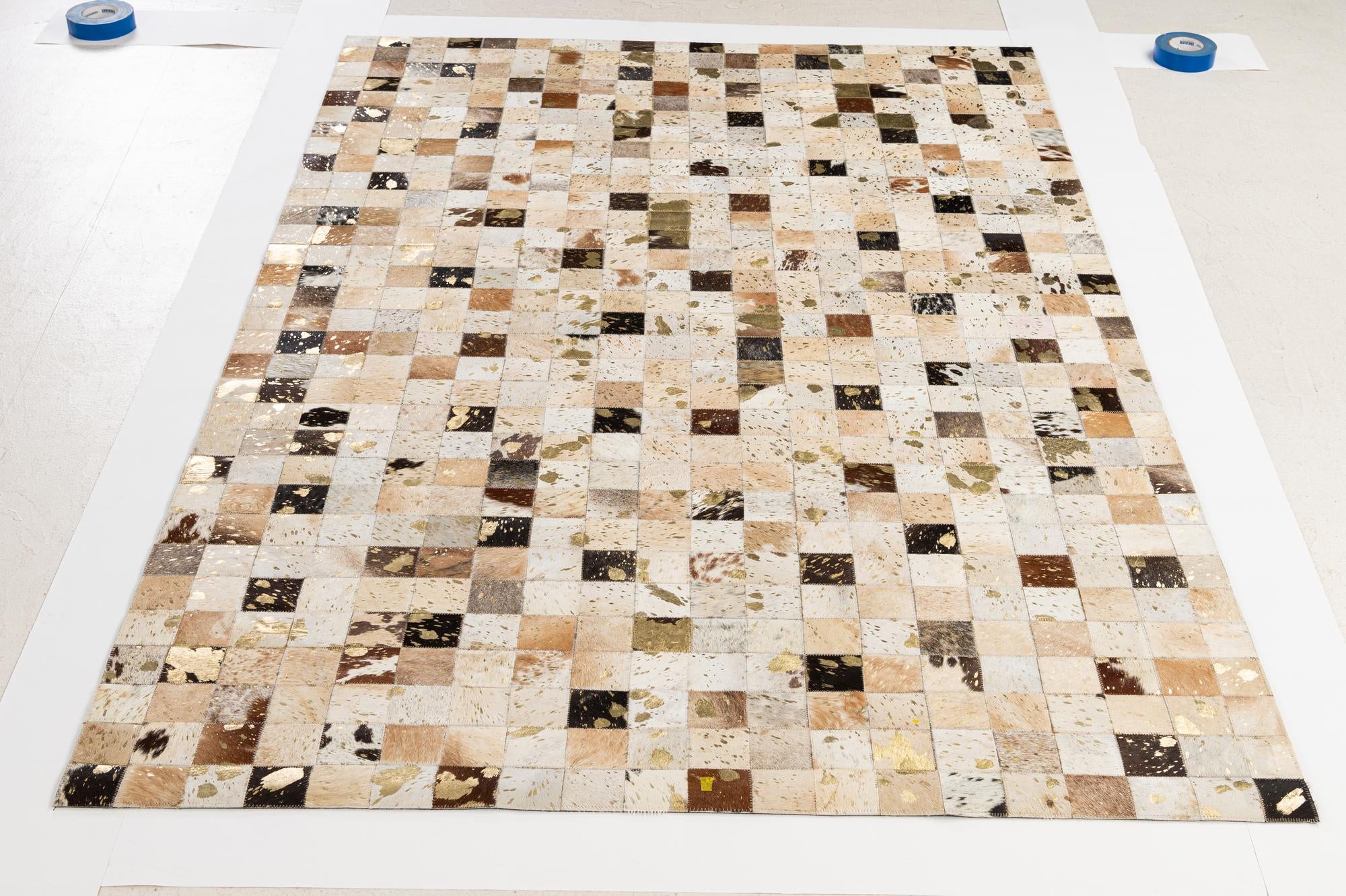 5' 1 x 8' Cowhide - Patchwork Rug