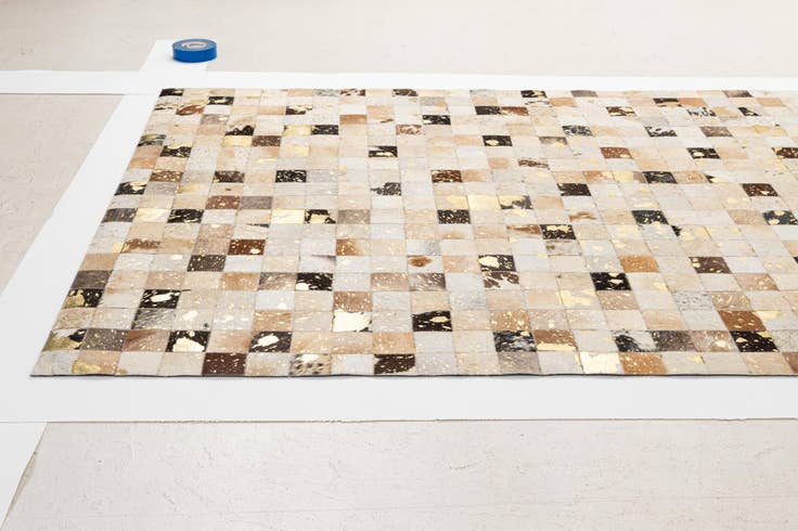 Detail image of 5' 1 x 8' Cowhide - Patchwork Rug