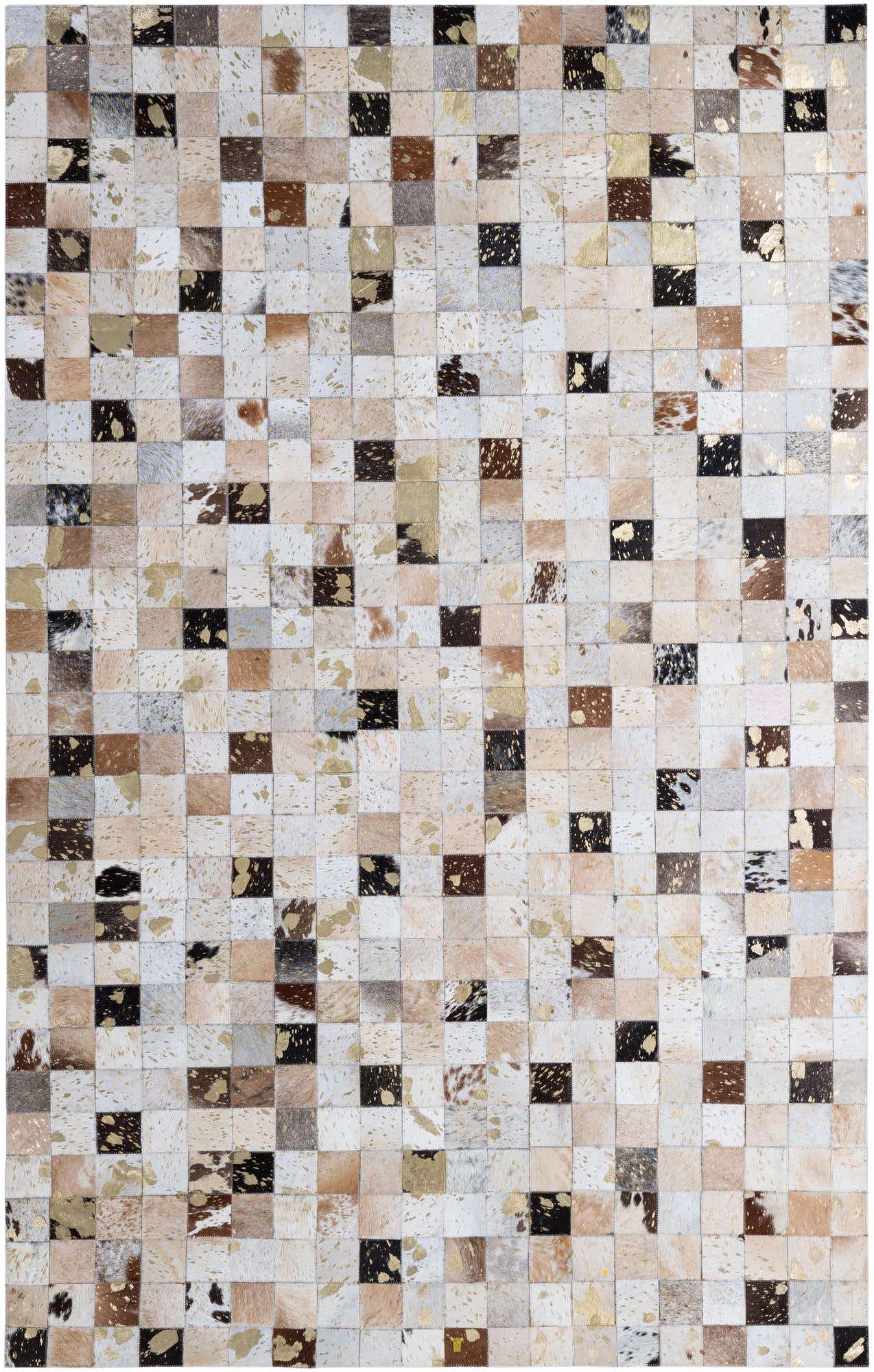 5' 1 x 8' Cowhide - Patchwork Rug