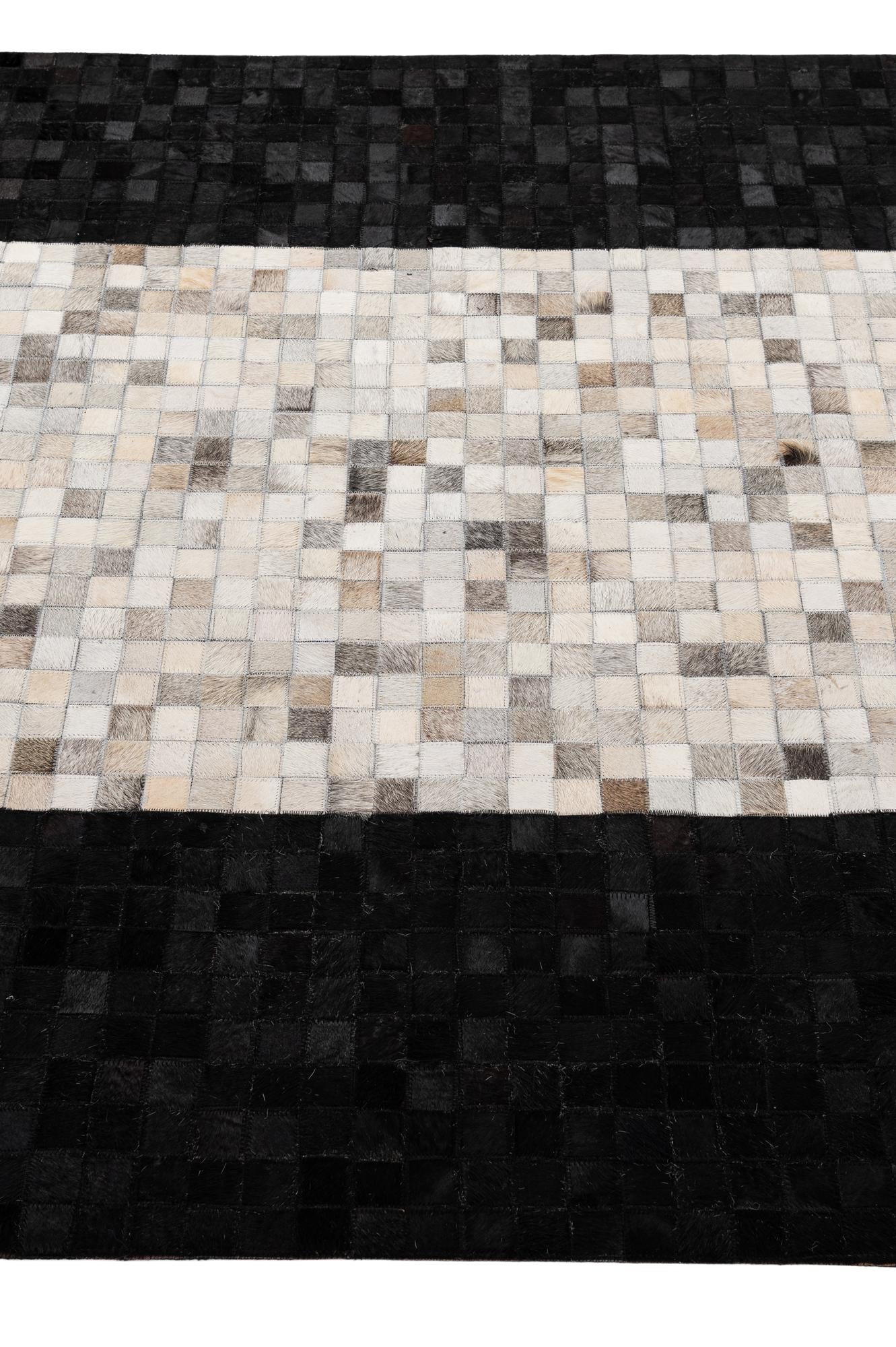 5' 1 x 8' Cowhide - Patchwork Rug