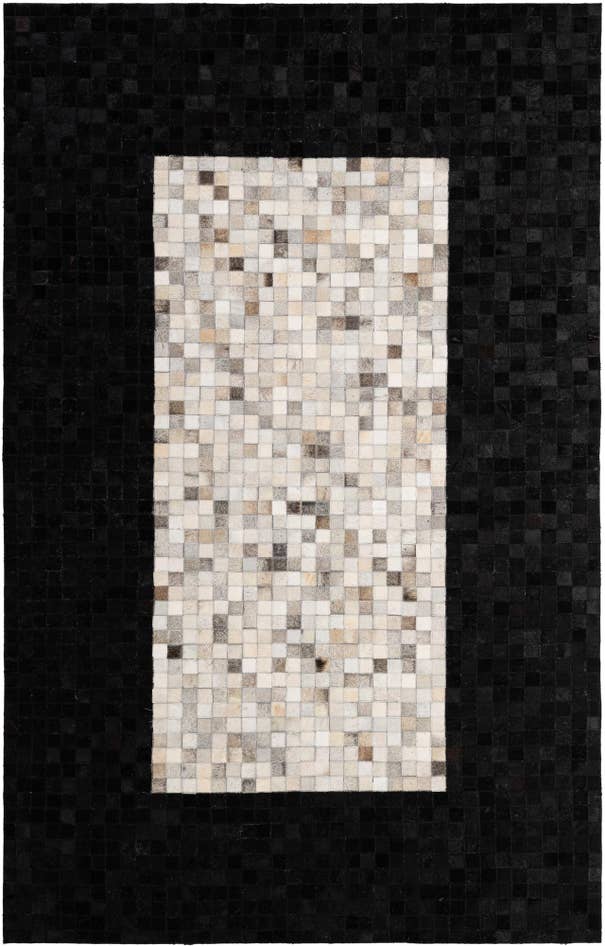 Detail image of 5' 1 x 8' Cowhide - Patchwork Rug