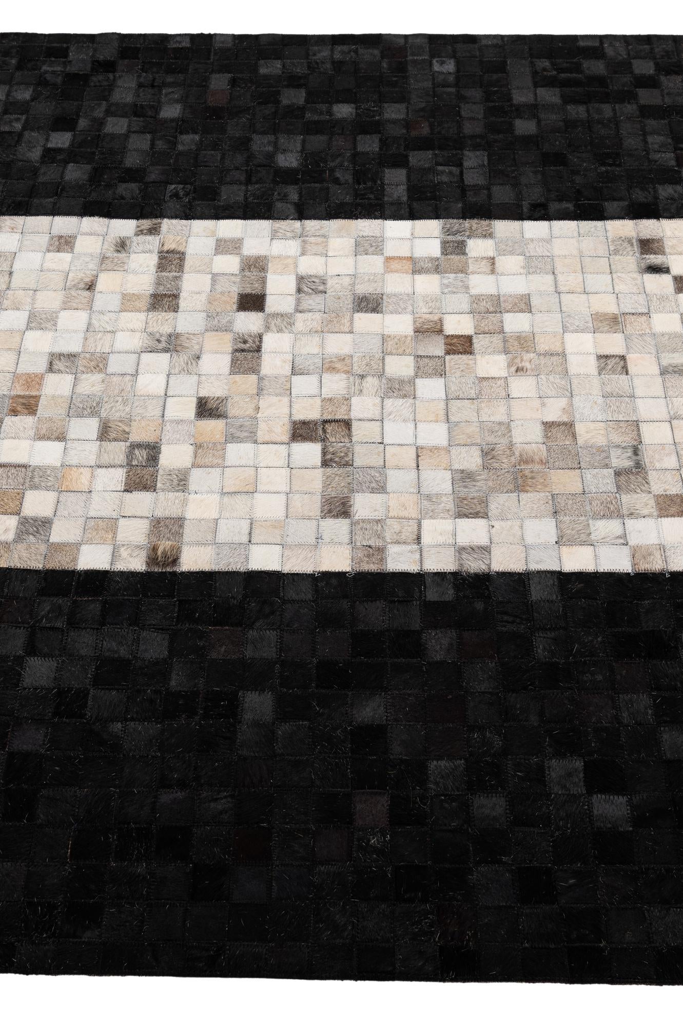5' 1 x 8' Cowhide - Patchwork Rug