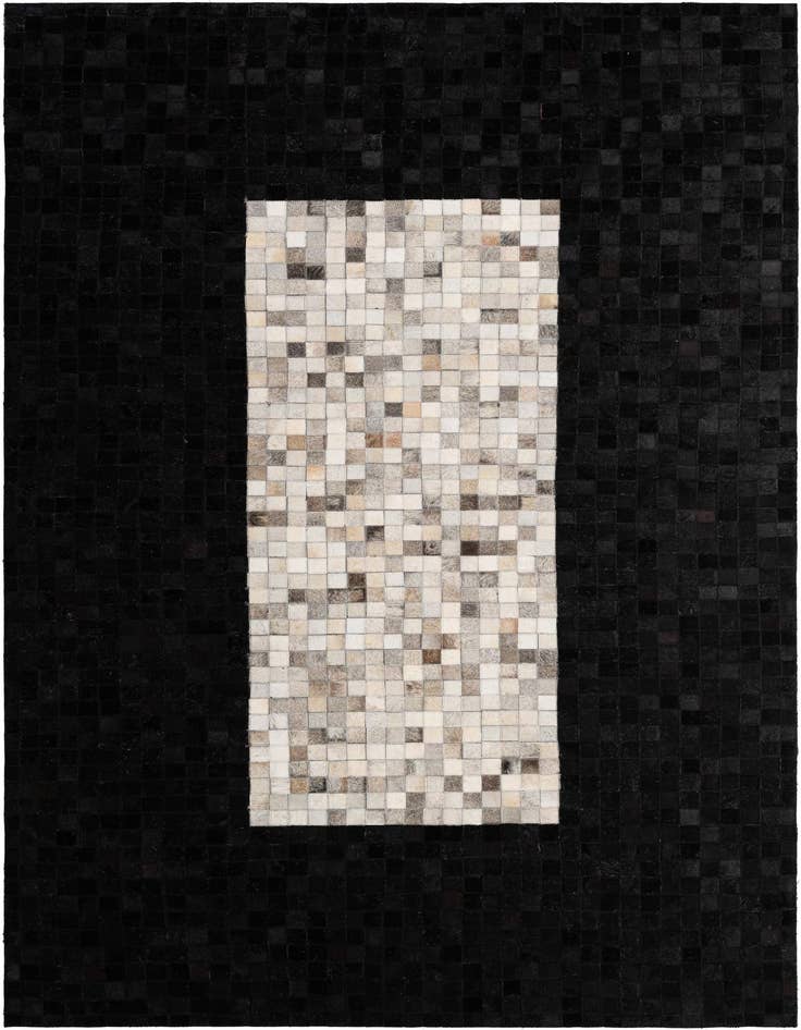Detail image of 5' 1 x 8' Cowhide - Patchwork Rug