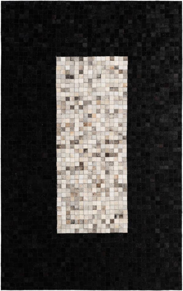 Detail image of 5' 1 x 8' Cowhide - Patchwork Rug